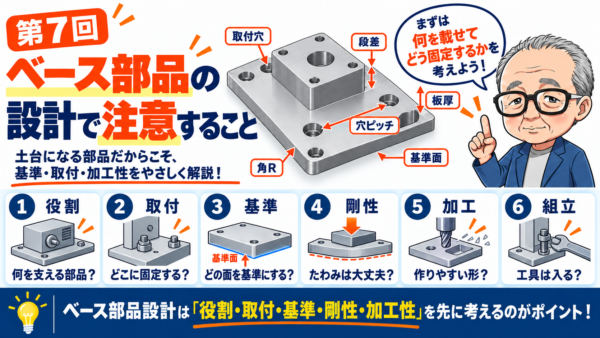 第7回｜ベース部品の設計で注意すること