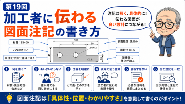 第19回｜加工者に伝わる図面注記の書き方