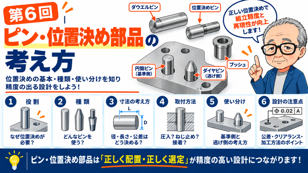 第6回｜ピン・位置決め部品の考え方