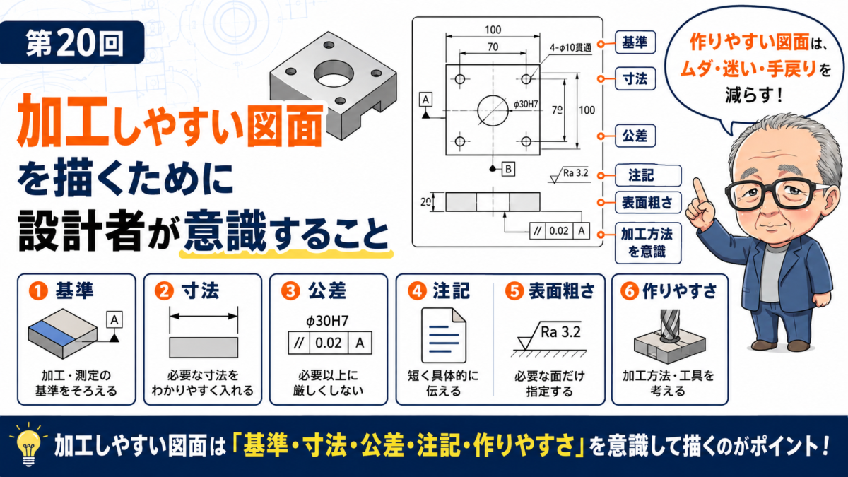 第20回｜加工しやすい図面を描くために設計者が意識すること