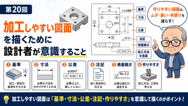 第20回｜加工しやすい図面を描くために設計者が意識すること