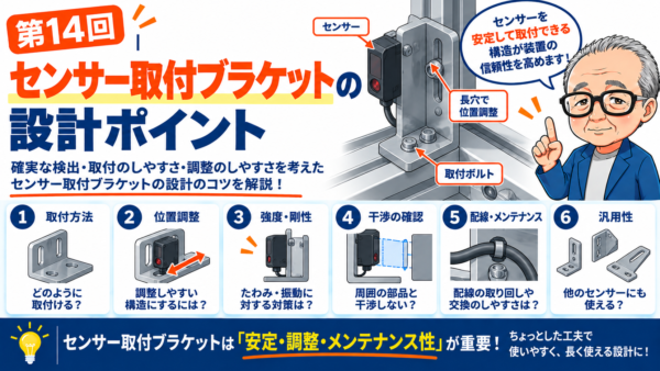 第14回｜センサー取付ブラケットの設計ポイント