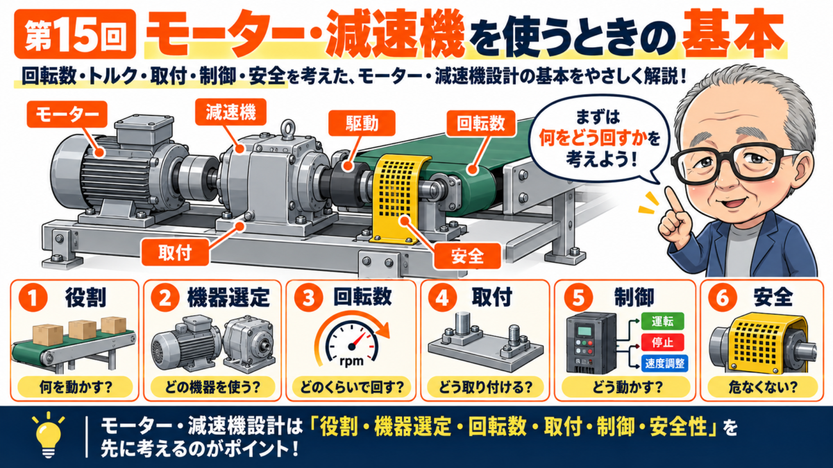第15回｜モーター・減速機を使うときの基本