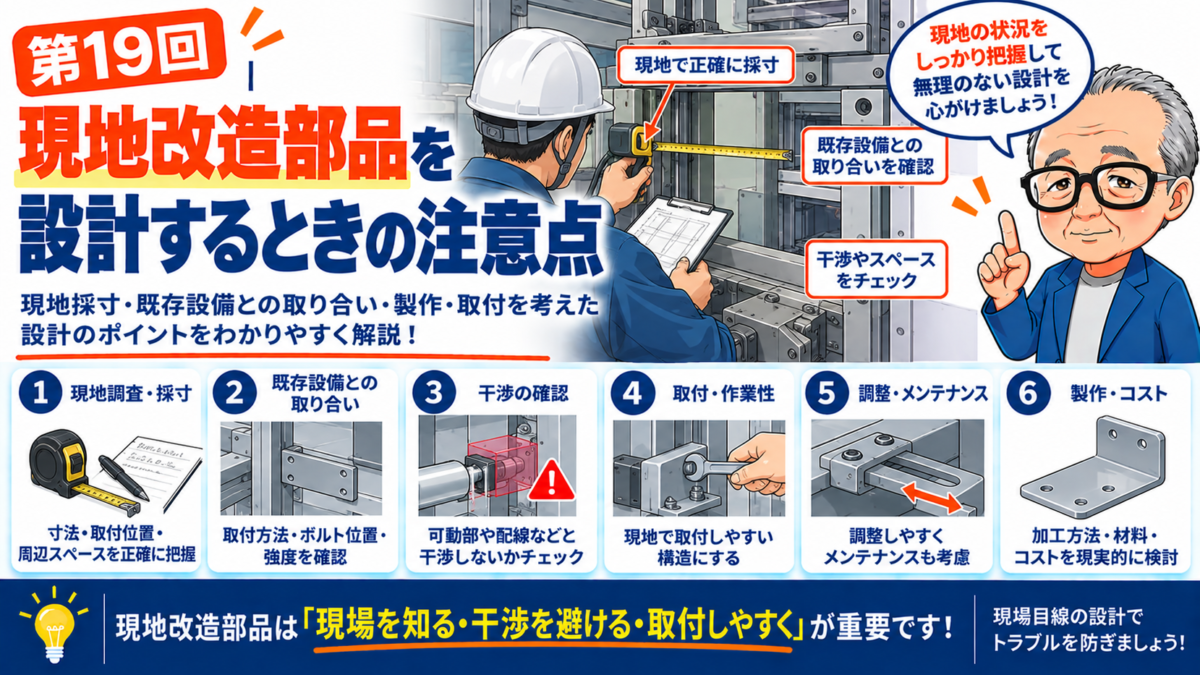 第19回｜現地改造部品を設計するときの注意点
