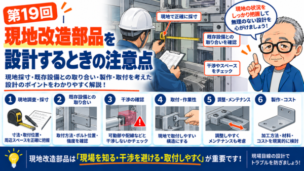 第19回｜現地改造部品を設計するときの注意点