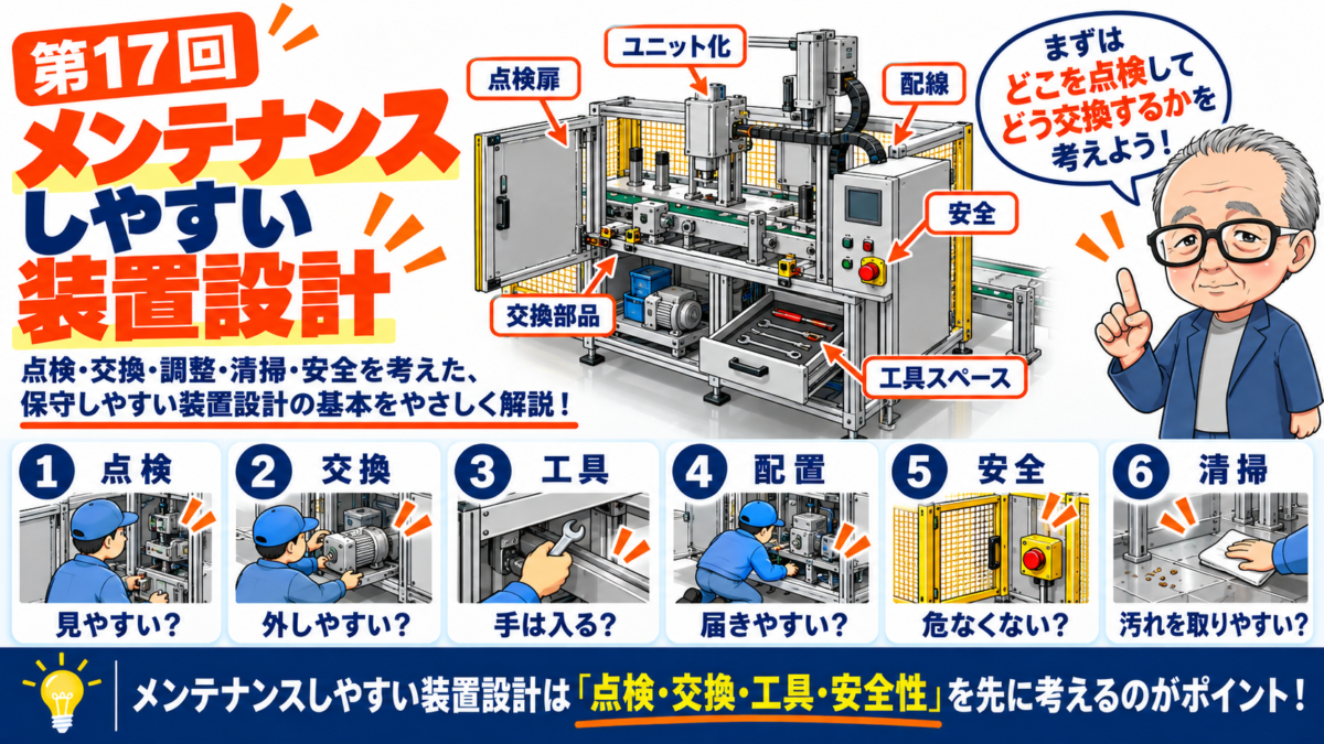 第17回｜メンテナンスしやすい装置設計